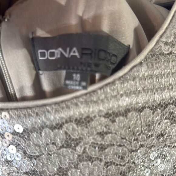 Donna Ricco Cream Sheath Mini Dress Scoop Neck Short Sleeve - Picture 3 of 12